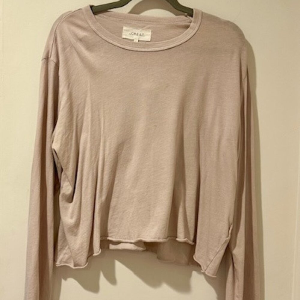 THE GREAT The Long Sleeve Crop Tee